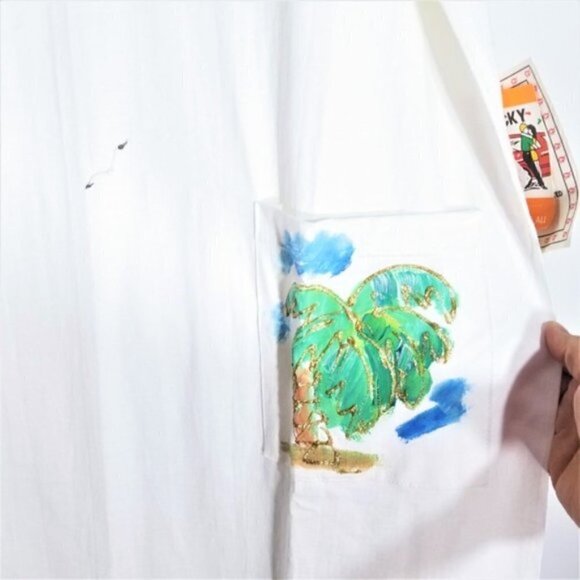 NWT Get Lucky Embossed Hand painted Shirt Dress - Picture 3 of 8